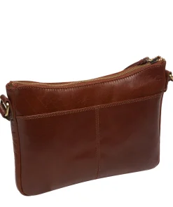 Viola' Conker Brown Leather Cross Body Bag