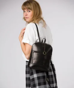 Violetta' Black Leather Backpack