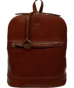 Violetta' Conker Brown Leather Backpack