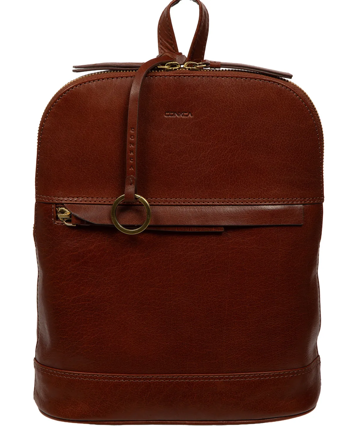 Violetta' Conker Brown Leather Backpack