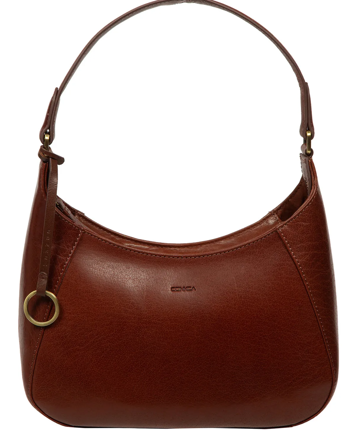 Vivienne' Conker Brown Leather Grab Bag