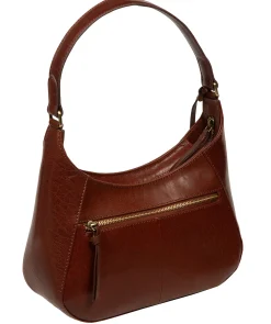 Vivienne' Conker Brown Leather Grab Bag