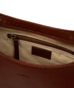 Vivienne' Conker Brown Leather Grab Bag