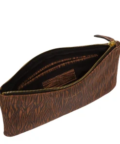 Wilmslow' Animal Print Nappa Leather Clutch Bag