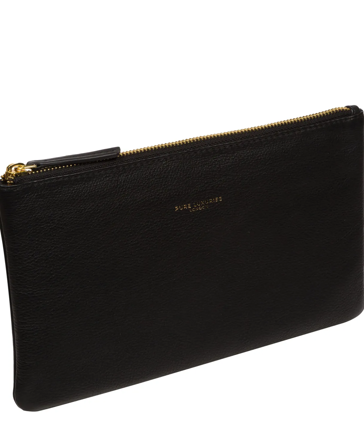 Wilmslow' Black Nappa Leather Clutch Bag