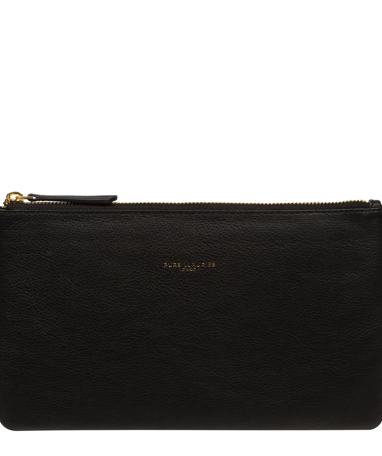Wilmslow' Black Nappa Leather Clutch Bag
