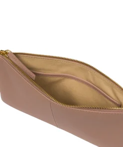 Wilmslow' Blush Pink Nappa Leather Clutch Bag