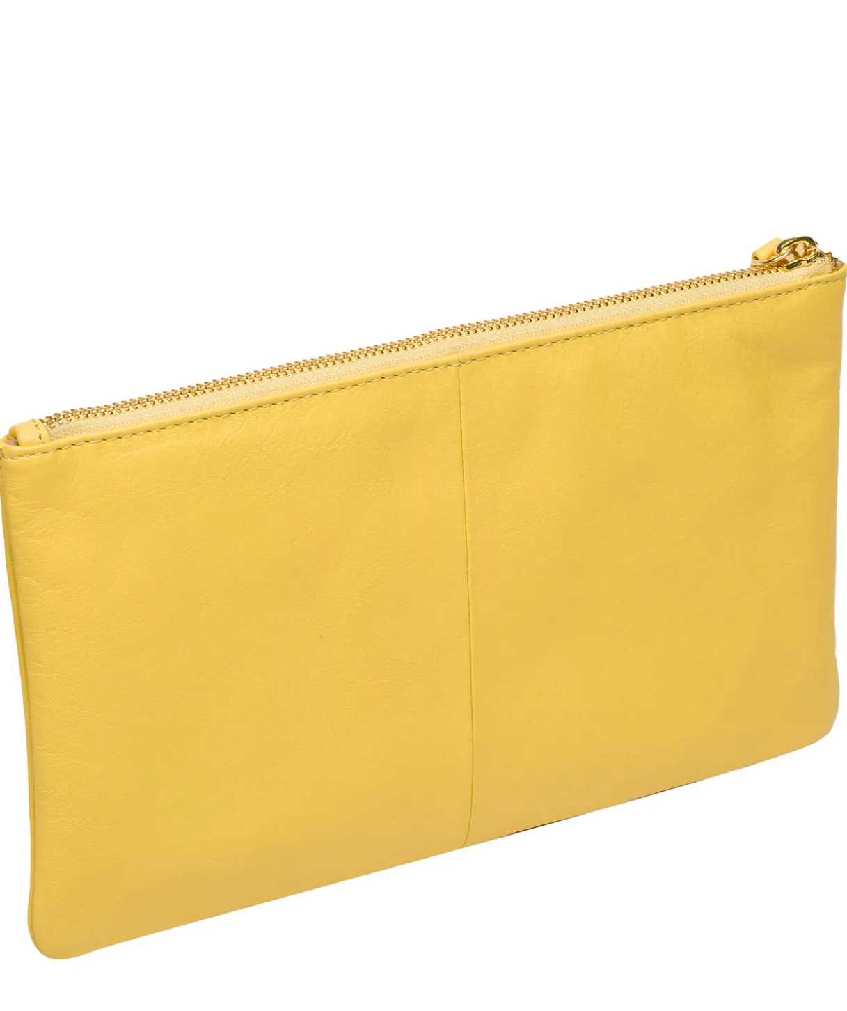Wilmslow' Lemon Drop Nappa Leather Clutch Bag