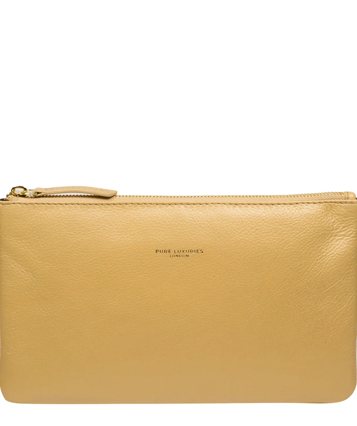 Wilmslow' Metallic Gold Nappa Leather Clutch Bag