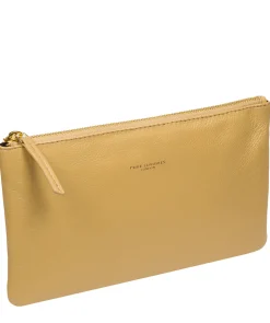 Wilmslow' Metallic Gold Nappa Leather Clutch Bag