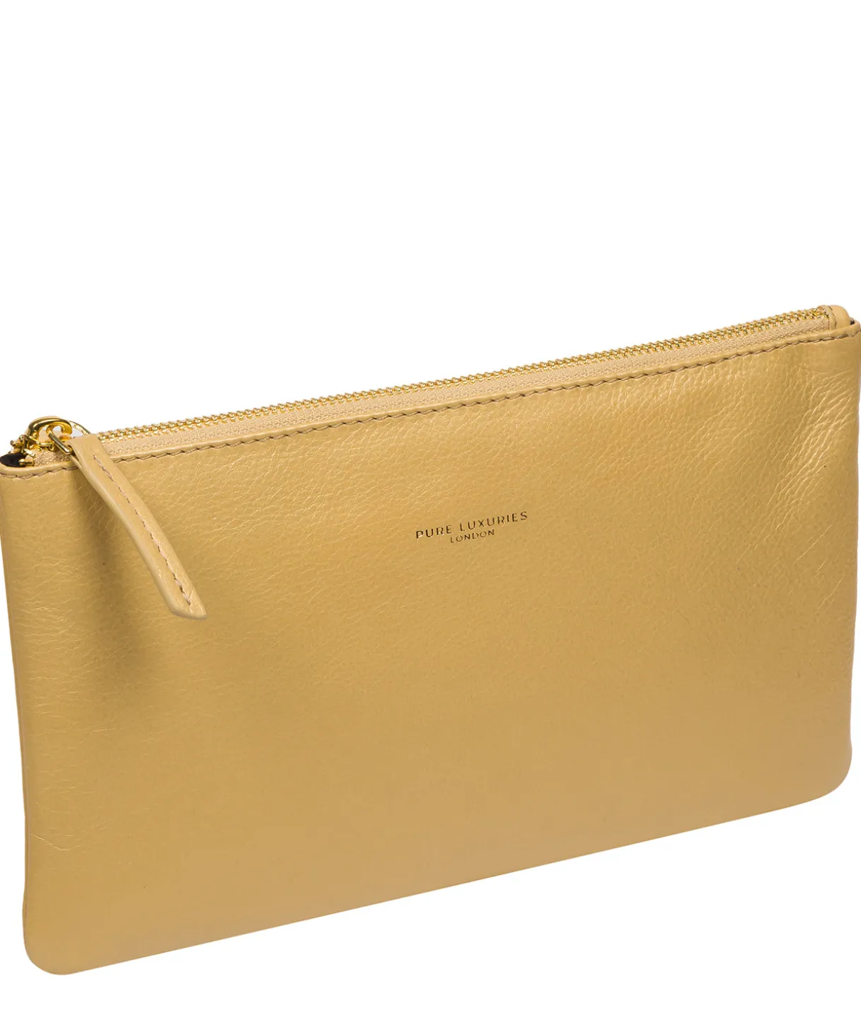 Wilmslow' Metallic Gold Nappa Leather Clutch Bag
