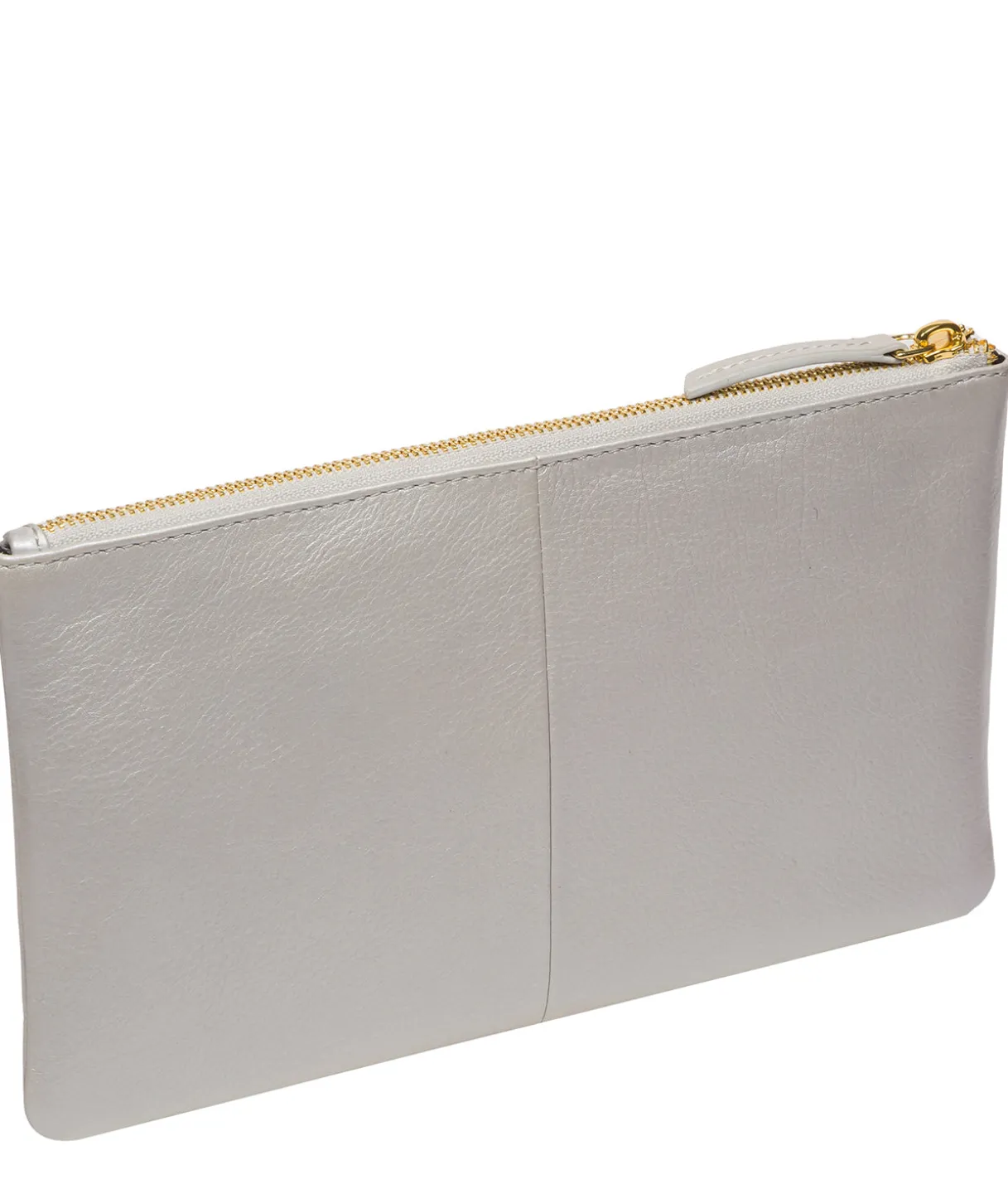 Wilmslow' Metallic Silver Nappa Leather Clutch Bag