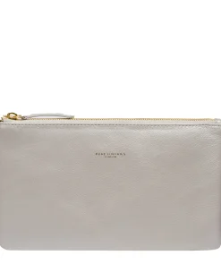 Wilmslow' Metallic Silver Nappa Leather Clutch Bag