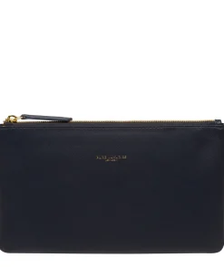 Wilmslow' Navy Nappa Leather Clutch Bag