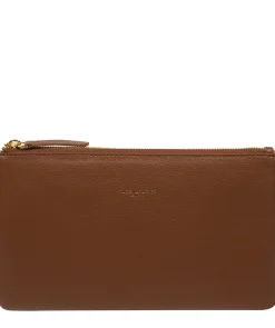 Wilmslow' Tan Nappa Leather Clutch Bag