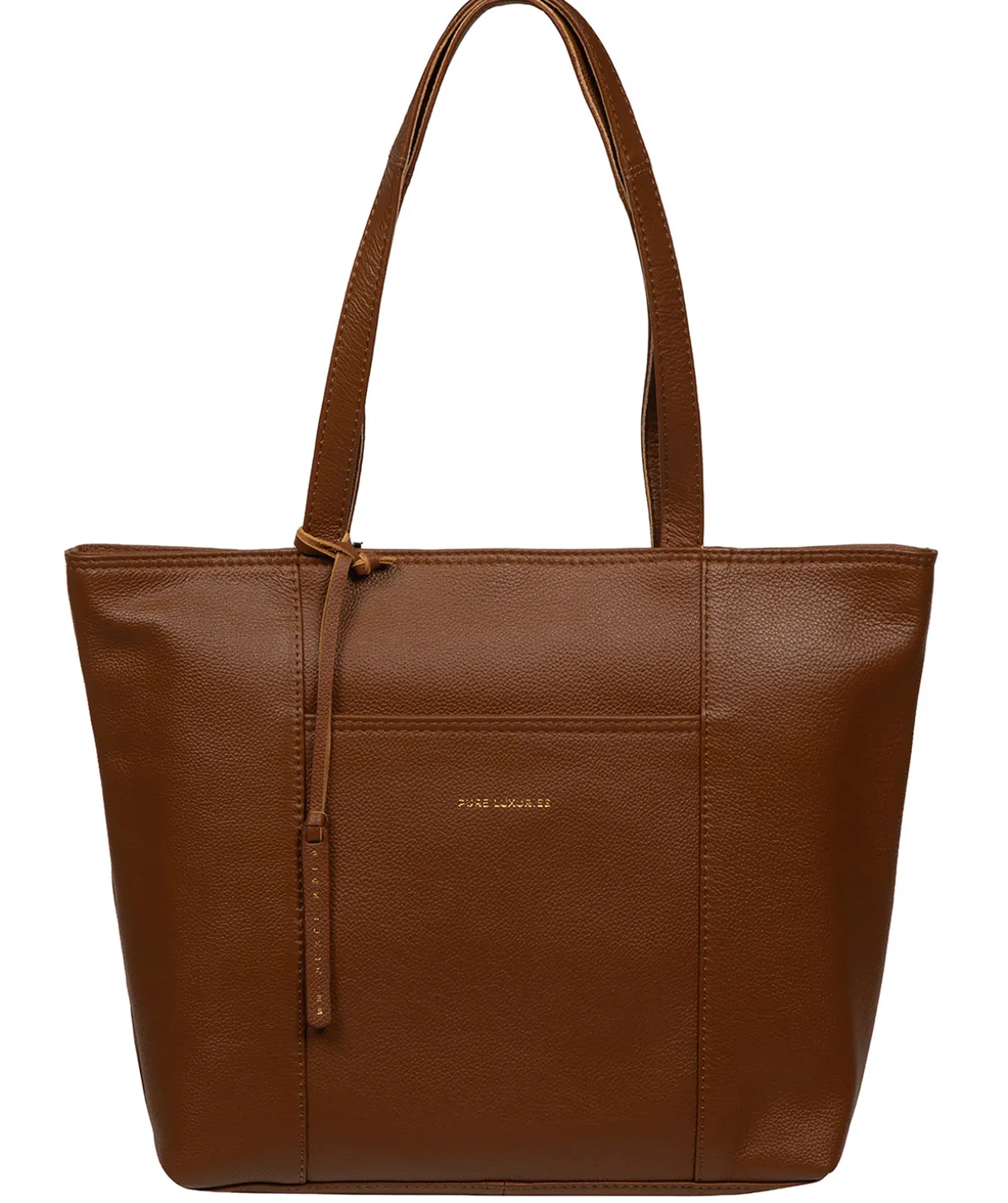 Wimbley' Tan Leather Tote Bag