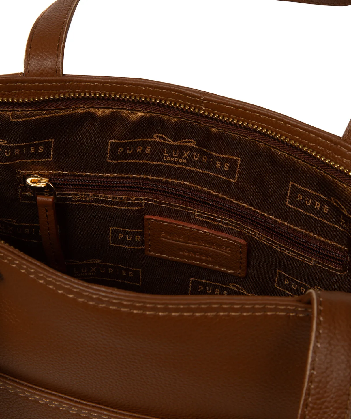 Wimbley' Tan Leather Tote Bag