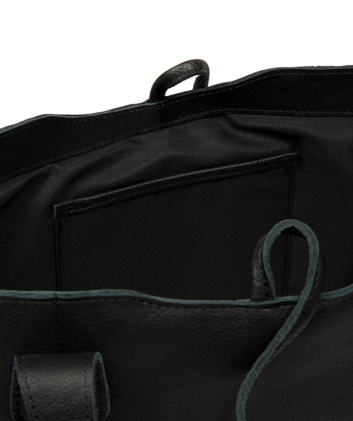 Windsor' Black Leather Tote Bag
