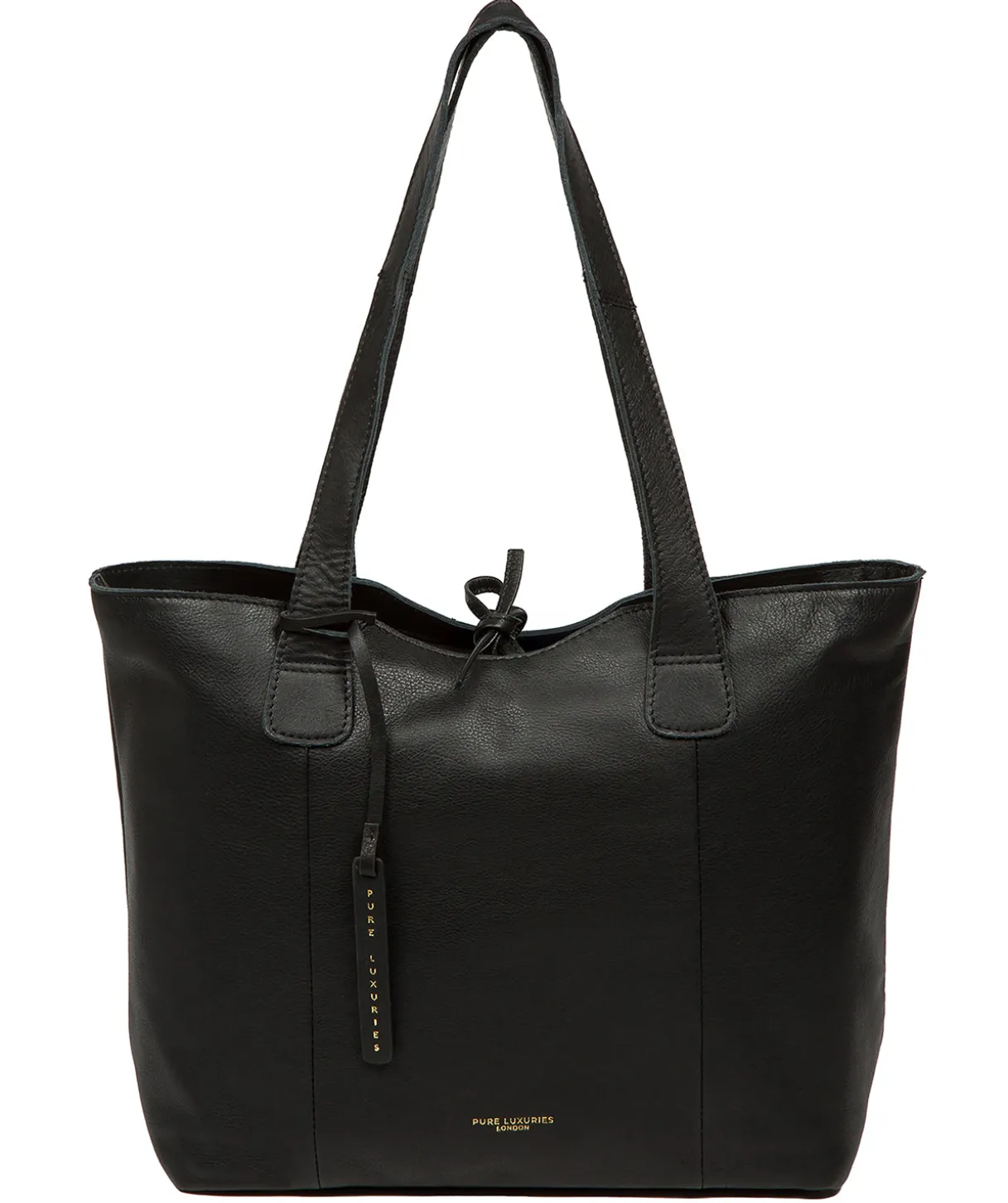 Windsor' Black Leather Tote Bag