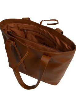 Windsor' Tan Leather Tote Bag