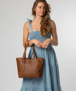 Windsor' Tan Leather Tote Bag