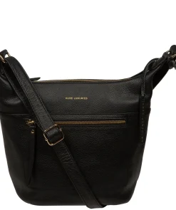 Wittering' Black Leather Shoulder Bag