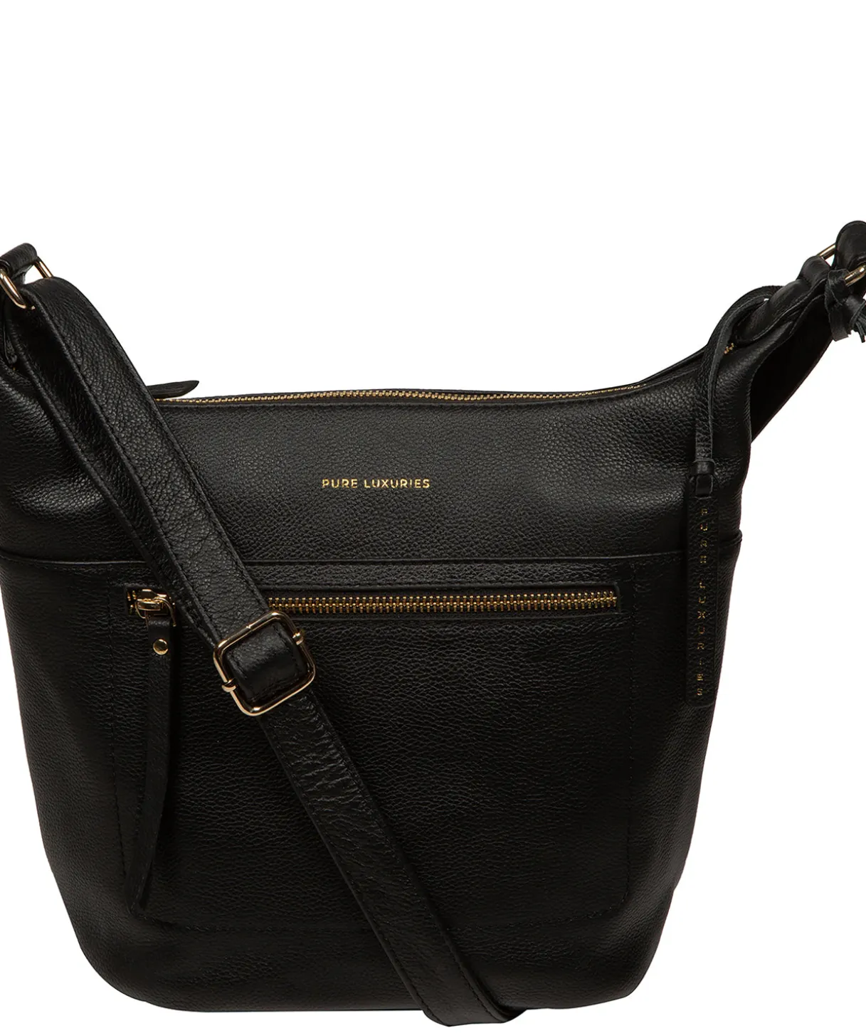 Wittering' Black Leather Shoulder Bag