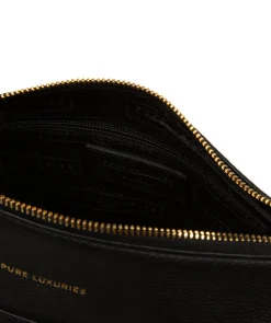 Wittering' Black Leather Shoulder Bag