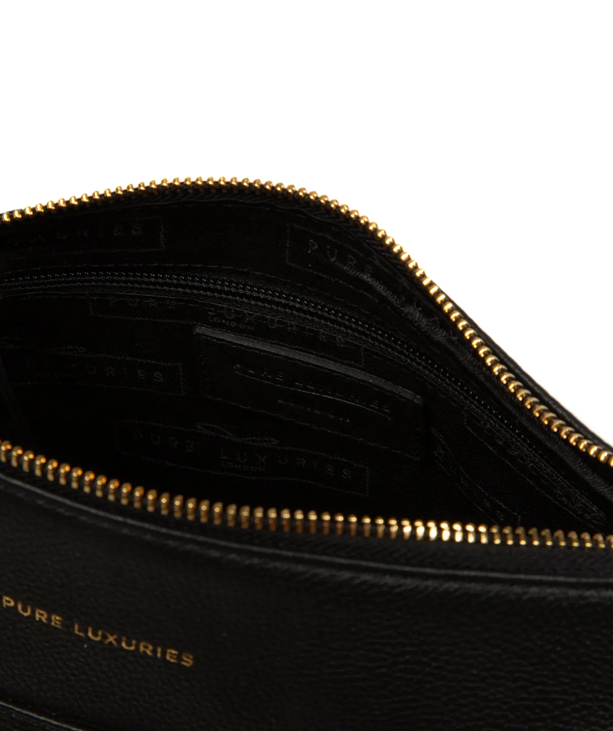 Wittering' Black Leather Shoulder Bag