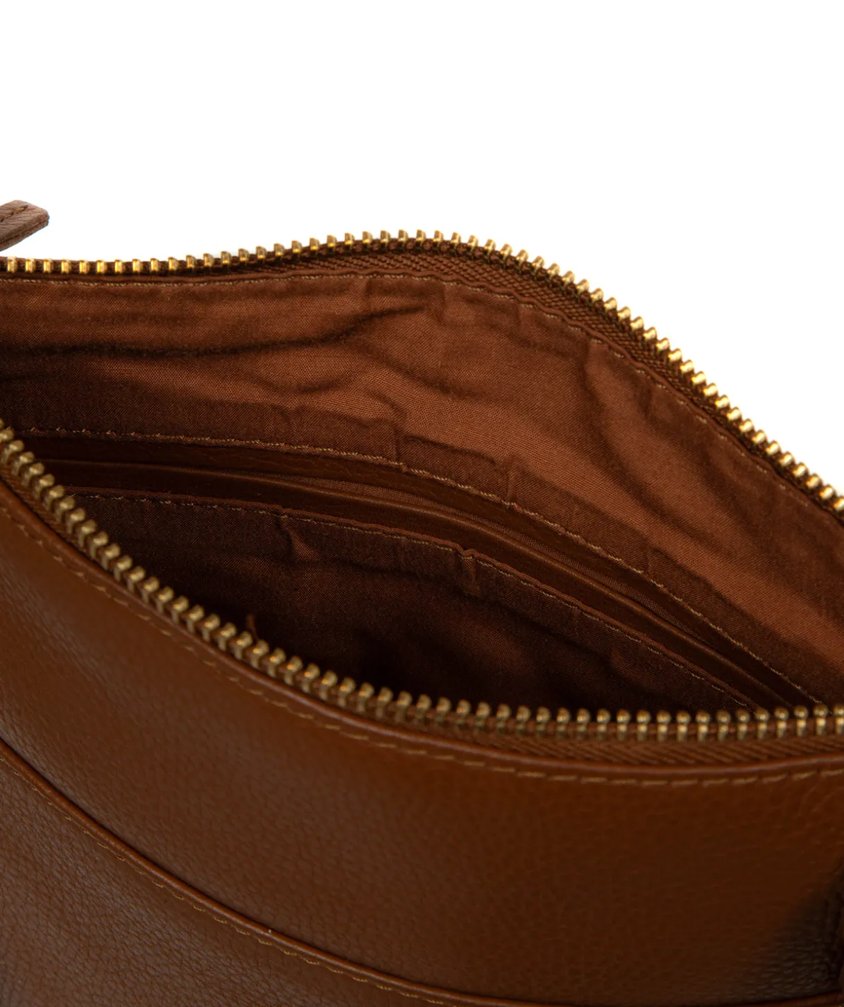 Wren' Rich Tan Leather Cross Body Bag