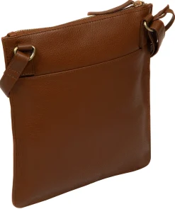 Wren' Rich Tan Leather Cross Body Bag