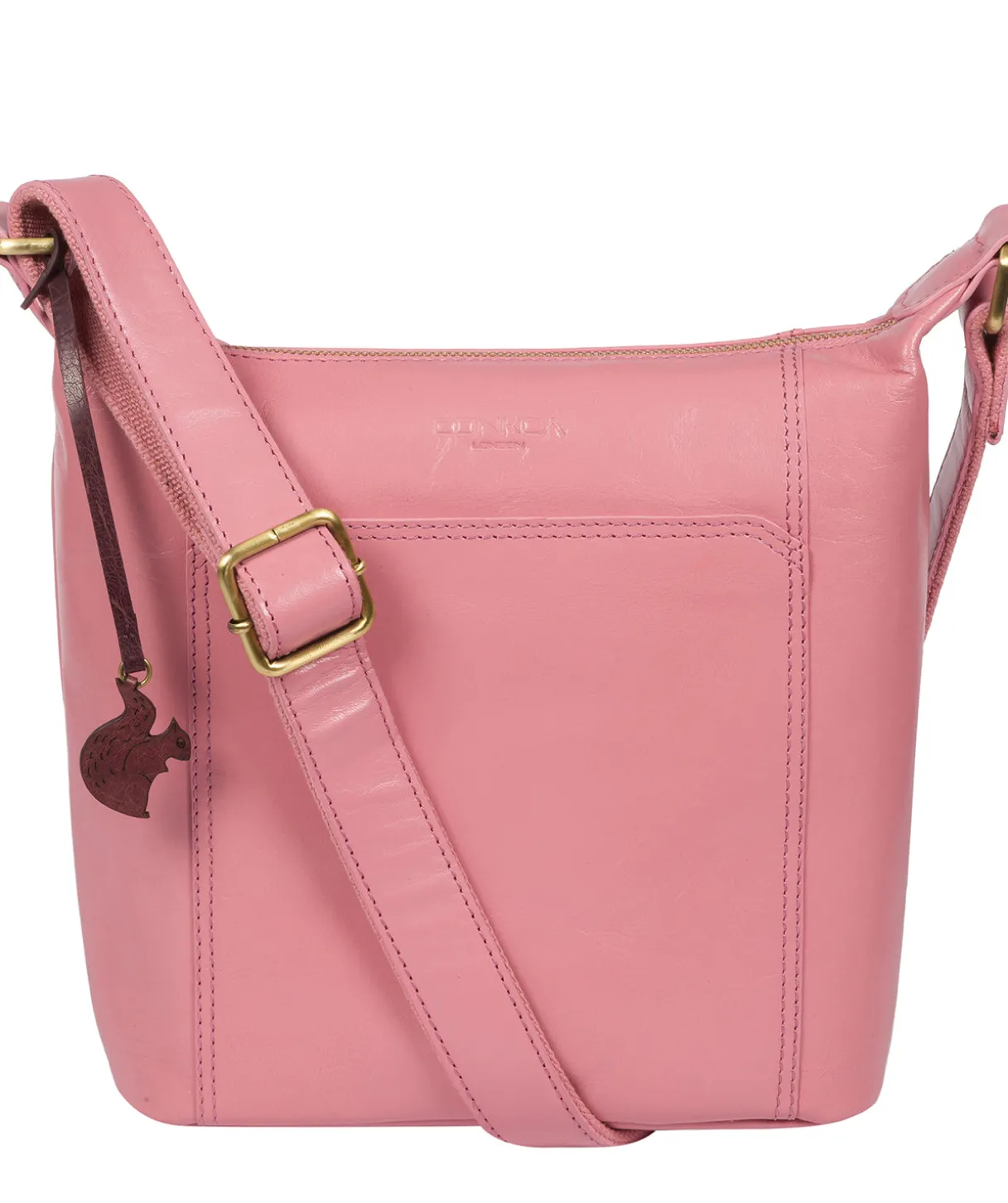 Yasmin' Blush Leather Cross Body Bag