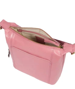 Yasmin' Blush Leather Cross Body Bag