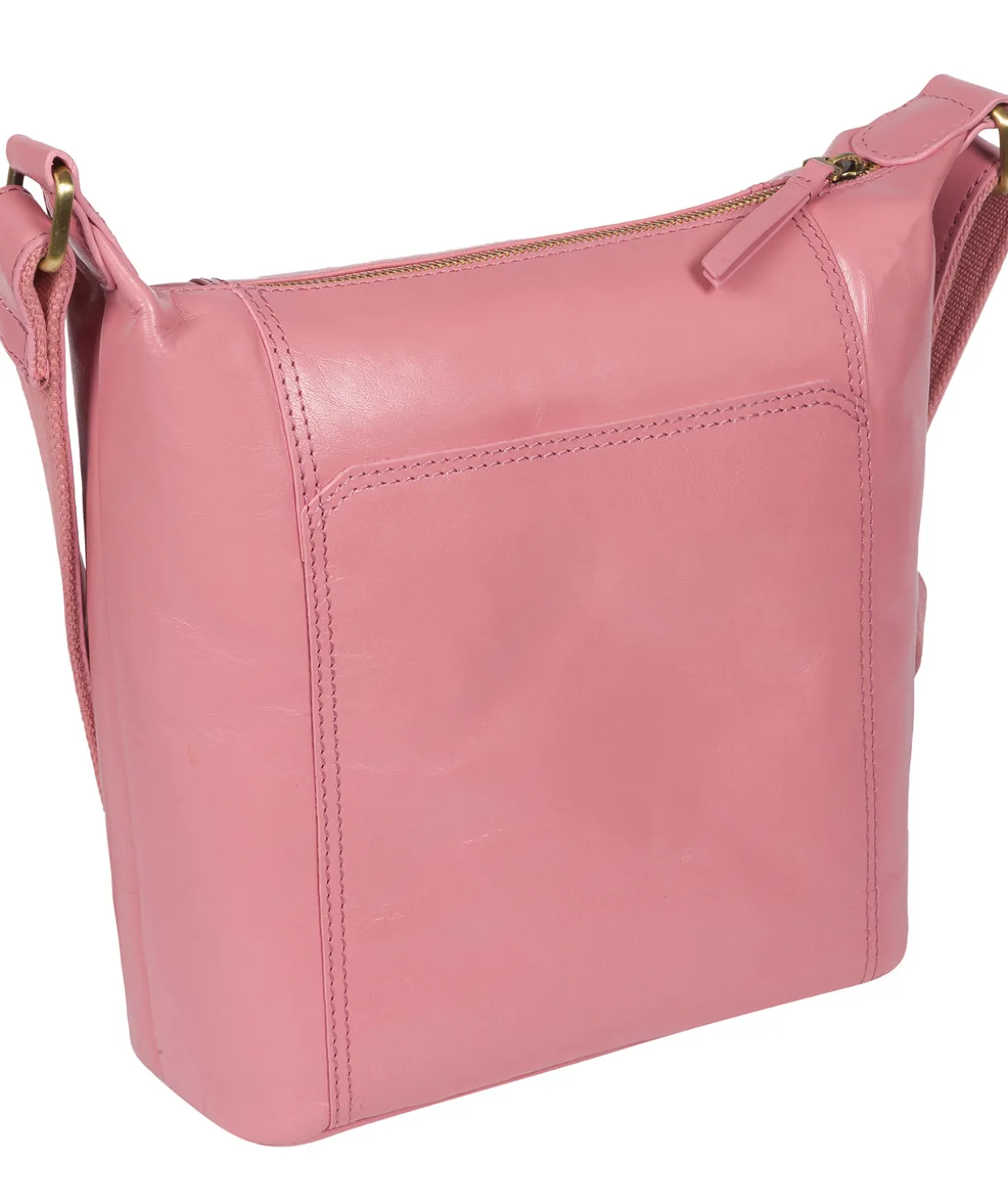 Yasmin' Blush Leather Cross Body Bag