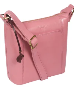Yasmin' Blush Leather Cross Body Bag