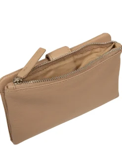 Zaraia' Latte Leather Purse