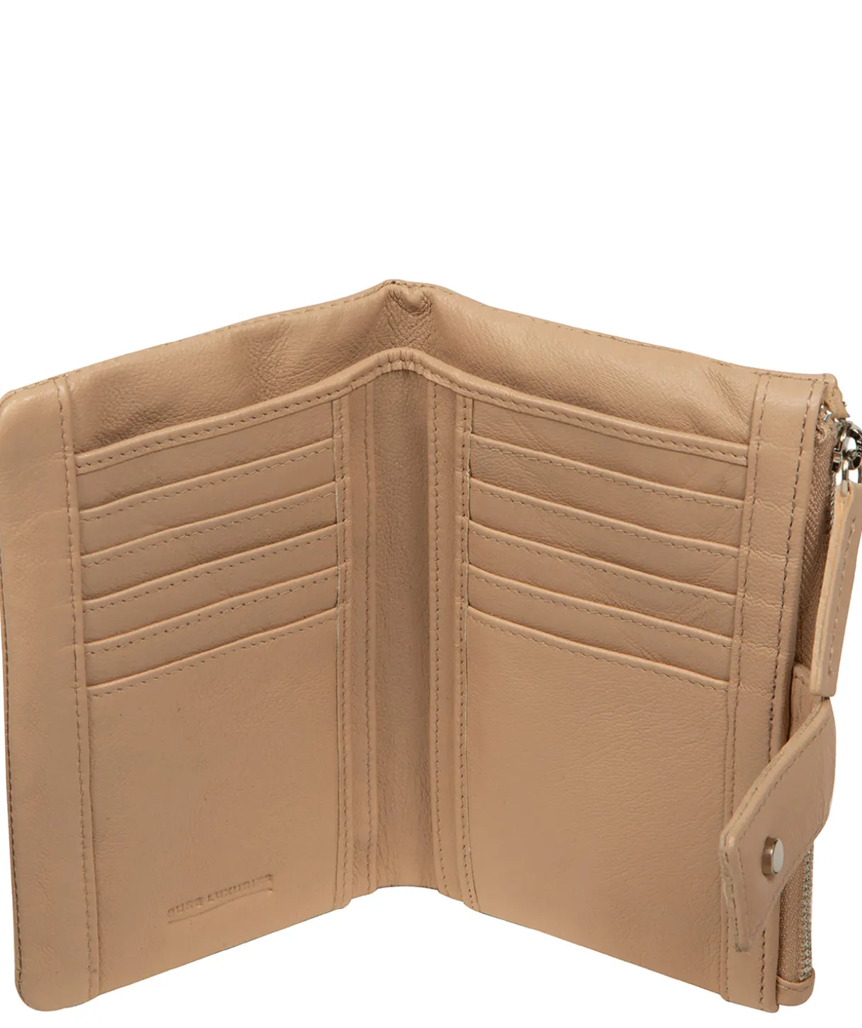 Zaraia' Latte Leather Purse