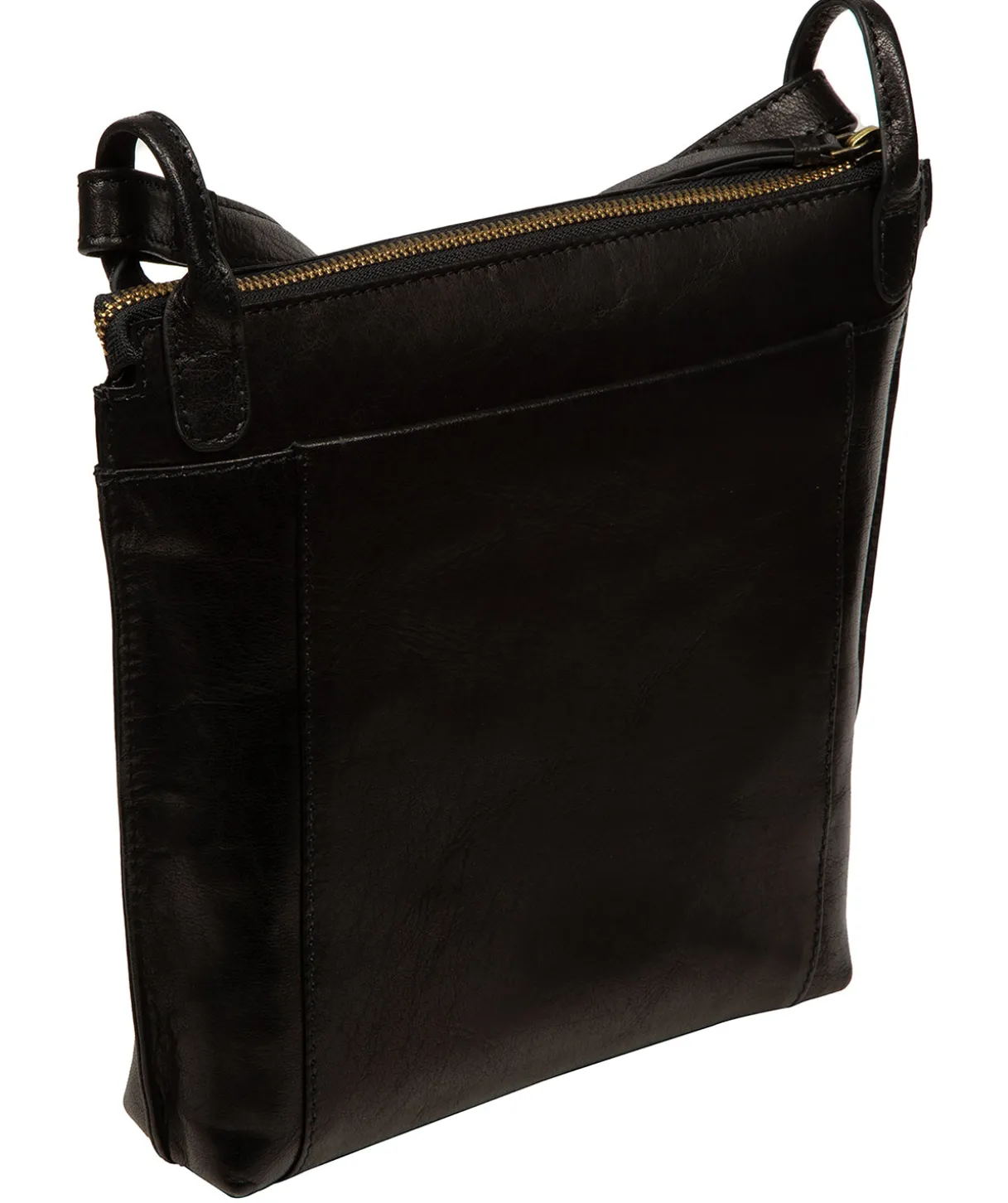 Zarro' Black Leather Shoulder Bag