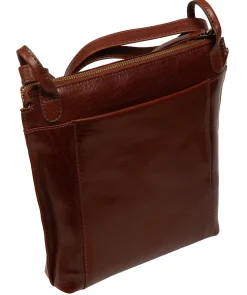 Zarro' Conker Brown Leather Shoulder Bag