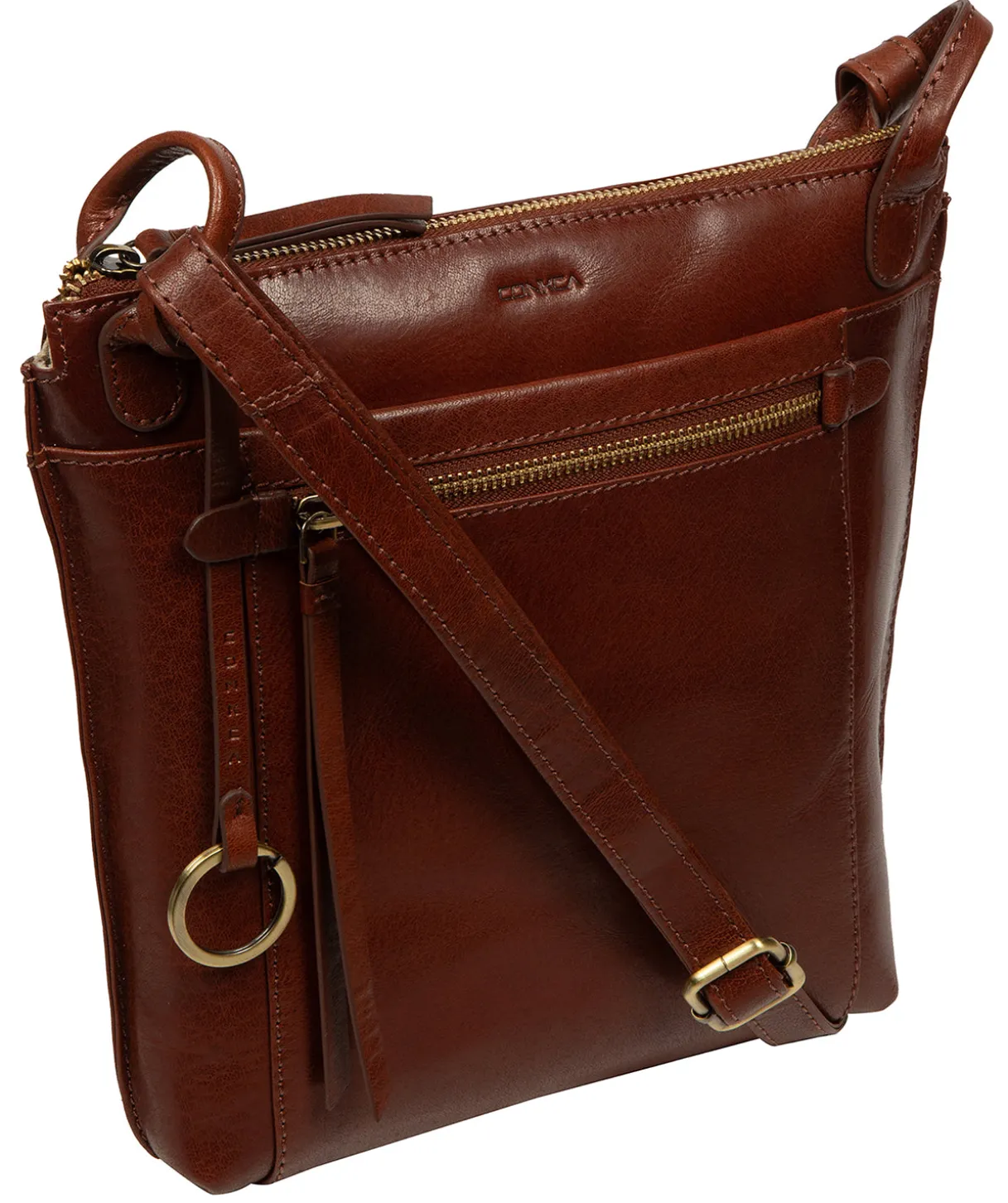 Zarro' Conker Brown Leather Shoulder Bag