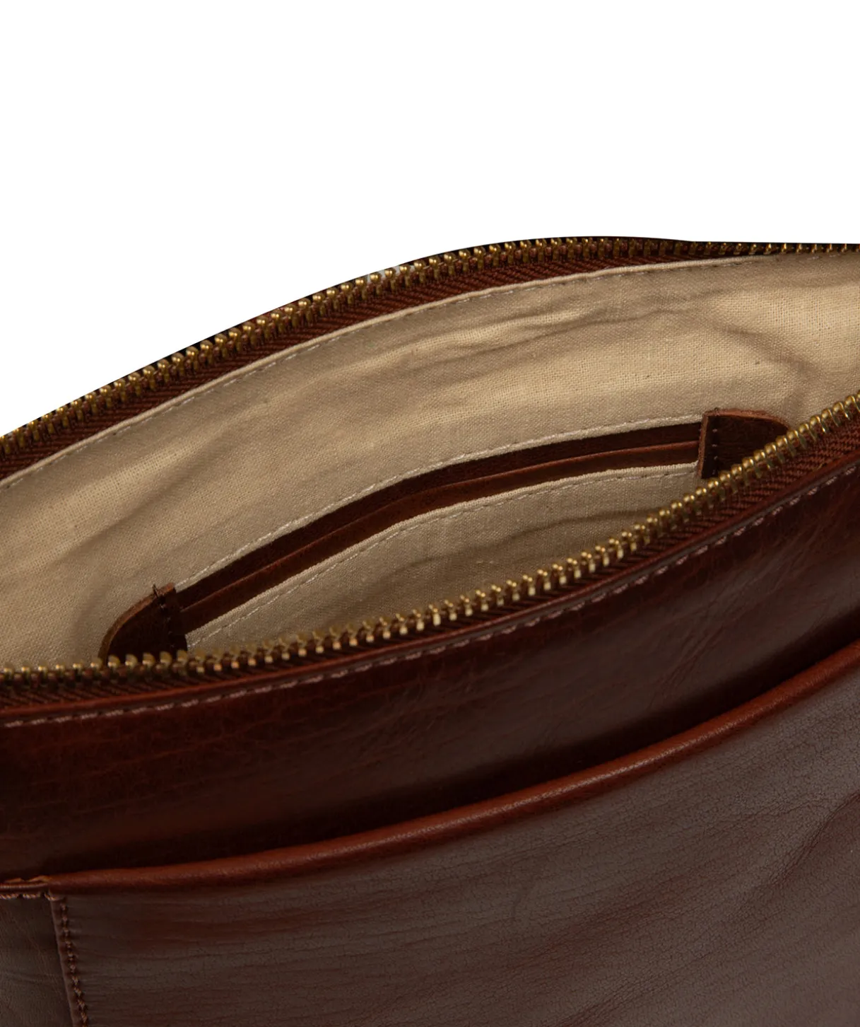 Zarro' Conker Brown Leather Shoulder Bag