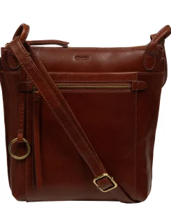 Zarro' Conker Brown Leather Shoulder Bag
