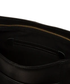 Zinnia' Black Leather Cross Body Bag