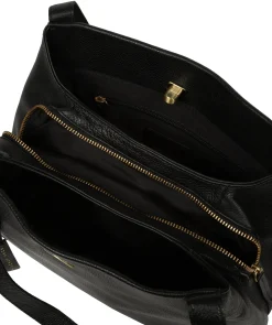 Zoff' Black Leather Handbag