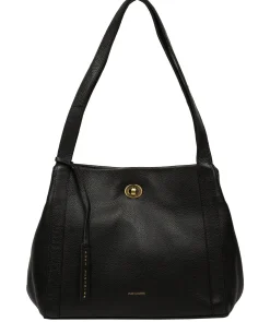 Zoff' Black Leather Handbag